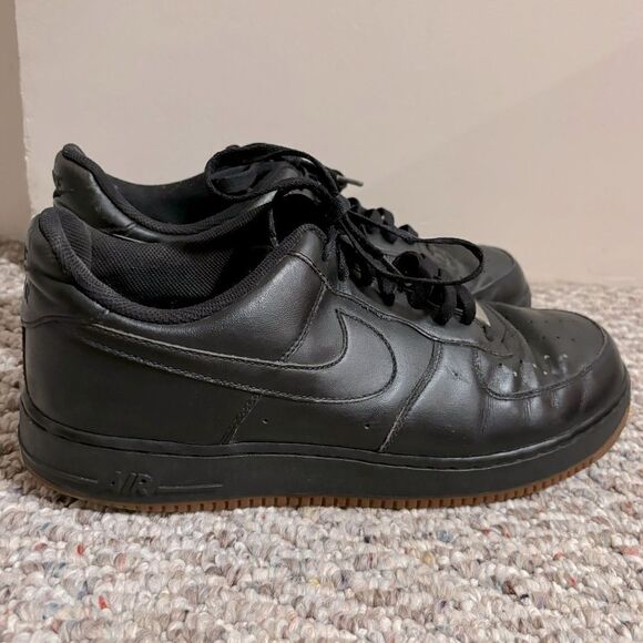 Nike Air Force 1 '07 Low Black GUM LIGHT BROWN Rare- Men’s Size 11.5